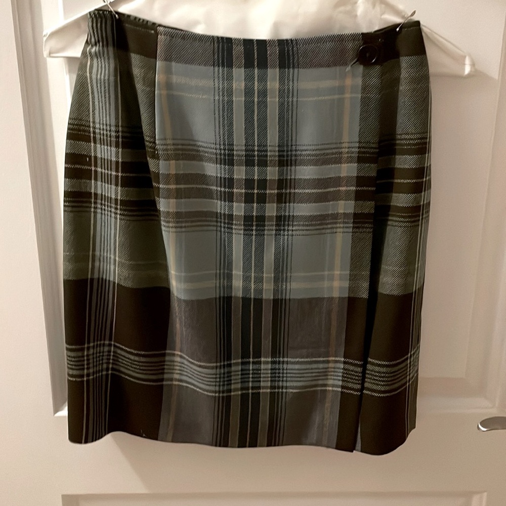 BANANA REPUBLIC WOOL PLAID SKIRT